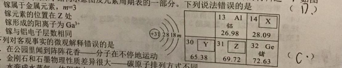 12024届衡水金卷先享题调研卷 全国乙卷B (二)化学试卷答案