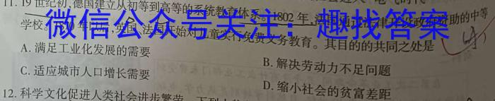 2024年河北省初中毕业生升学文化课模拟测评（二）历史