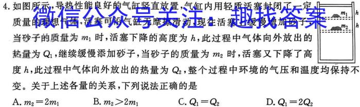 山西省2024年初中学业水平考试冲刺(二)2物理试卷答案