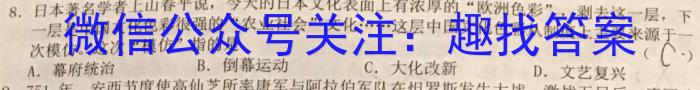 天一大联考 2024届高考全真模拟卷(四)4历史试卷答案