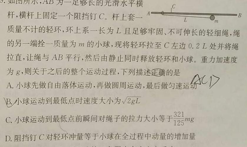 [今日更新]河南省2023-2024学年高二年级下学期5月质量检测(24645B).物理试卷答案