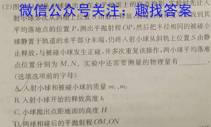 河北省石家庄市第九中学2024-2025学年上学期七年级综合素质问卷物理试题答案