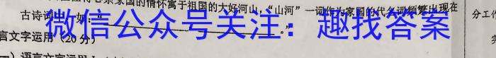 百师联盟 2024届高三冲刺卷(四)4 山东卷语文