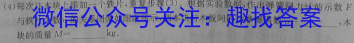 河南省2023-2024学年七年级下学期阶段性评价卷一物理