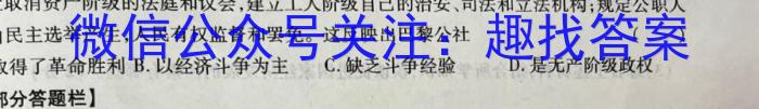 山西省2024年中考总复习专题训练 SHX(十二)12历史试卷答案