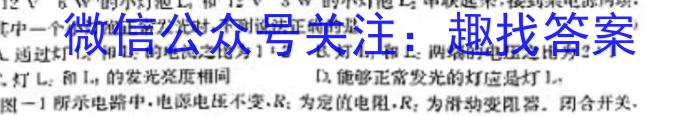 启光教育 2024年河北省初中毕业生升学文化课模拟考试(二)2物理试题答案