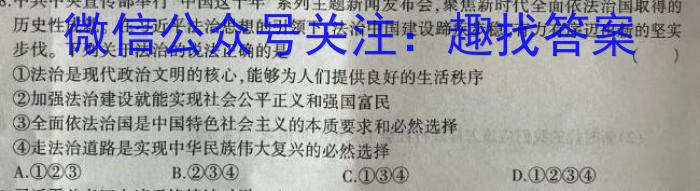 安徽省2024届中考第一次模拟政治~
