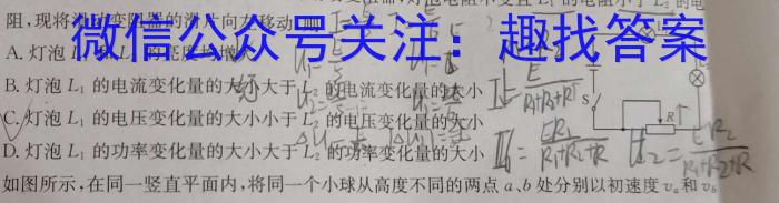 花口初中2023-2024学年度第一学期九年级期末学情监测l物理