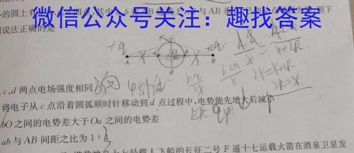 2024年邵阳市高二联考试题卷物理`