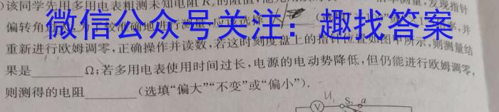 河南省高一驻马店市2023-2024学年度第二学期期终质量监测物理试题答案