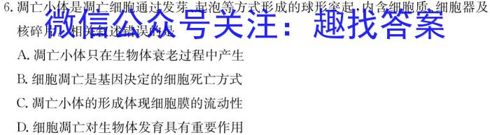 山东省泰安市高一年级考试(2024.07)生物学试题答案