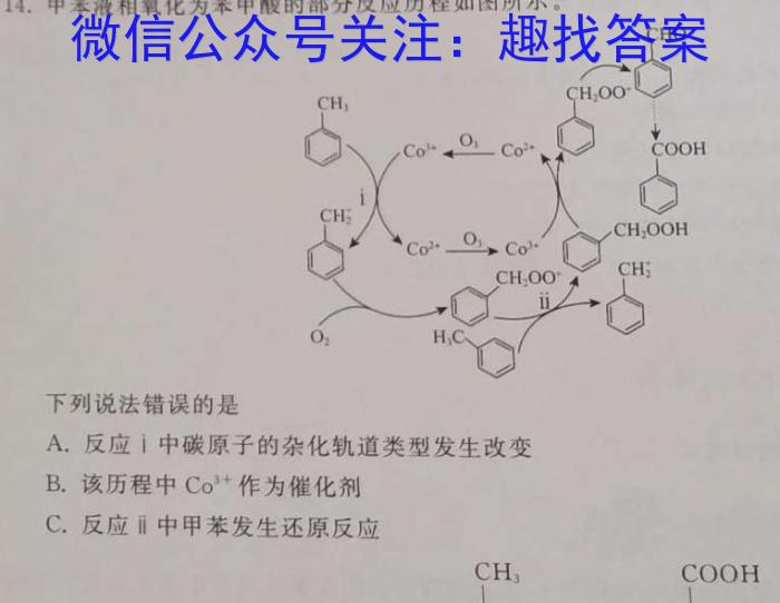 辽宁省2023-2024学年第二学期高二年级5月联考化学