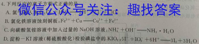 解读卷 2024年陕西省初中学业水平考试模考试卷(一)1化学