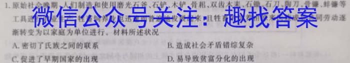 海南省2023-2024学年高二年级学业水平诊断（一）（期末考试）历史试卷答案