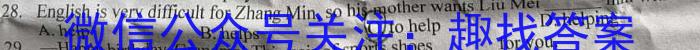 安徽省2023~2024学年度耀正优+高一年级·期末学情检测英语试卷答案