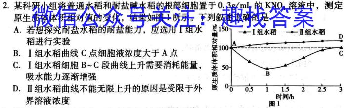 河北省2024年中考模拟示范卷 HEB(四)4生物学试题答案