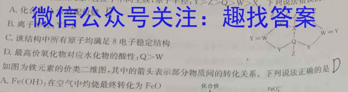 3九师联盟·河南省2024年1月高二年级质量检测化学试题