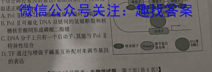 江西省2023-2024学年度九年级高校课堂练习(四)4生物学试题答案