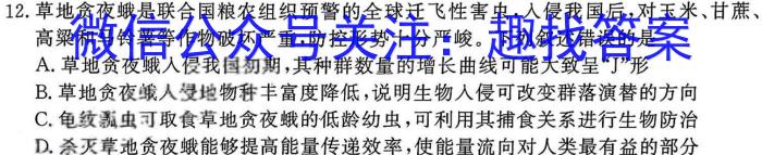 [阳光启学]2024届全国统一考试标准模拟信息卷(七)生物学试题答案