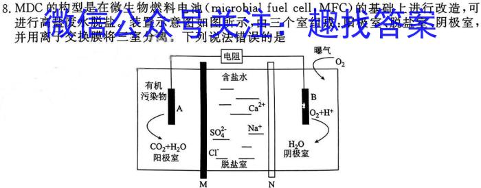 衡水名师卷 2024年高考模拟调研卷(新教材▣)(四)4化学