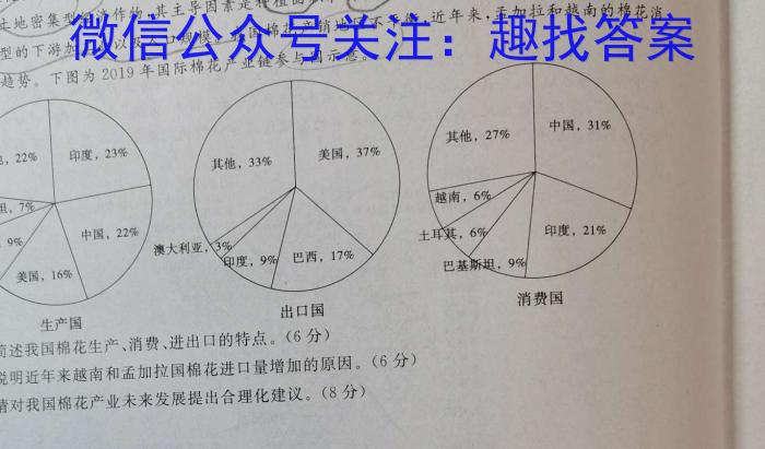 [今日更新]衡水金卷先享题2024届高三信息卷(一)地理h