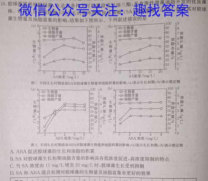 2024年河南省普通高中招生考试模拟试卷（二）数学