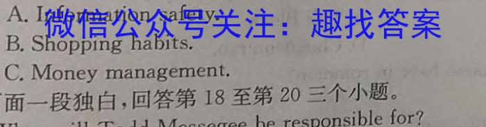 安徽省2025届八年级下学期期中考试（无标题）英语试卷答案