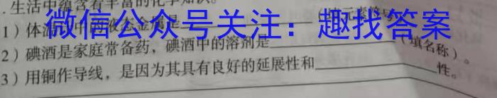 3江西省吉安县2023-2024学年度第一学期七年级期末质量检测化学试题