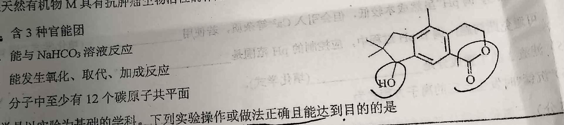 【热荐】广东省2024届高三年级上学期1月联考化学