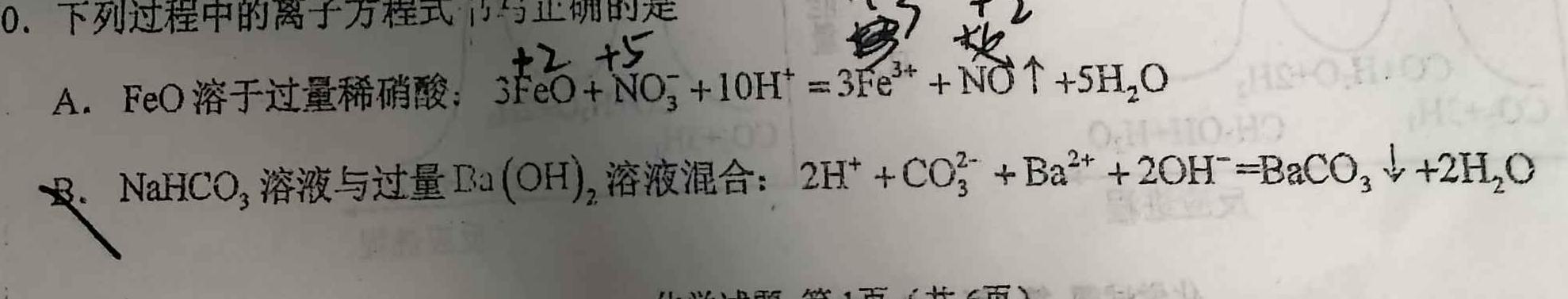 6青桐鸣·濮阳市普通高中2023-2024学年高一下学期期中考试化学