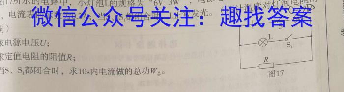 江西省2024年学考水平练习（二）f物理