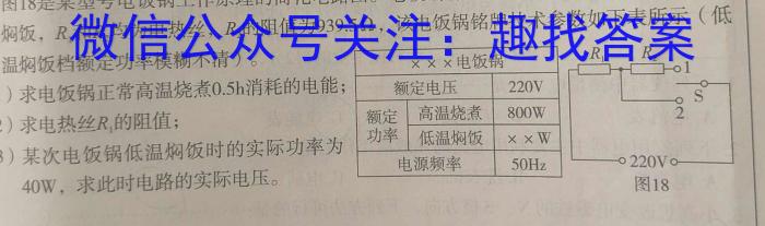 陕西省商洛市2024届高三尖子生学情诊断考试（1月）物理试卷答案