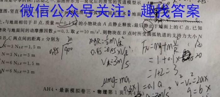 2024河南中考学业备考全真模拟试卷（M1）h物理