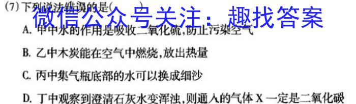 3安徽省涡阳县2023-2024年度七年级第一学期义务教育教学质量检测化学试题