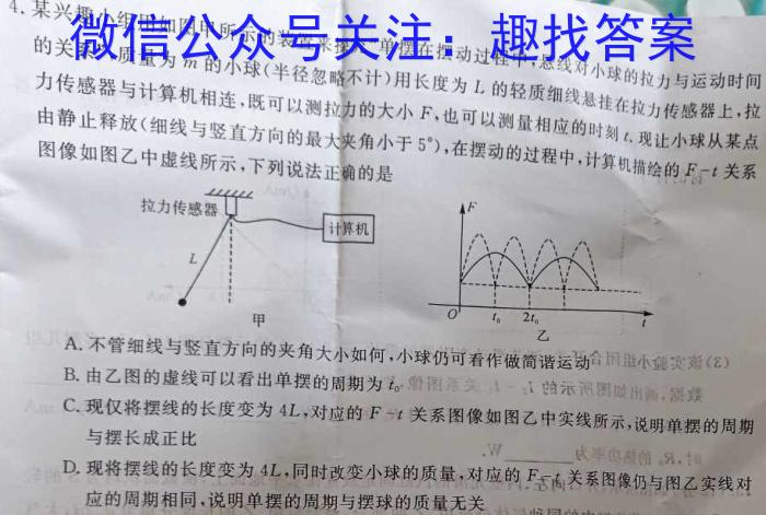 安徽省2024届九年级下学期2月联考物理`