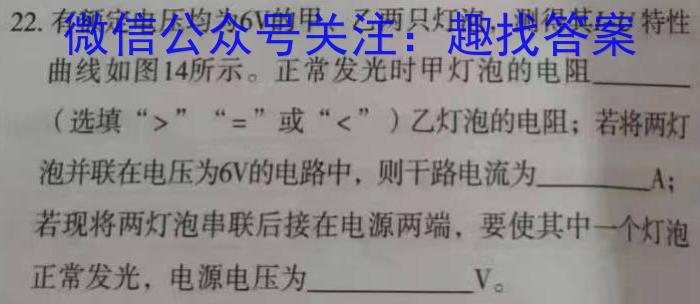 智学大联考·皖中名校联盟 合肥八中2023-2024学年第二学期高一年级期末检测物理试题答案