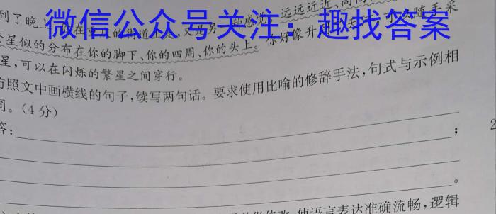 衡水金卷先享题摸底卷 2024-2025学年度高三一轮复习摸底测试卷(一)1语文