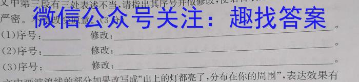 安徽省庐江县2023-2024学年度上学期高一年级期末考试/语文