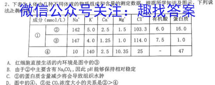 福建省2022-2023学年八年级上学期阶段评估(一)[1LR]生物学试题答案