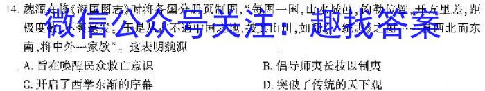 河南省2023~2024学年高一下学期期中测试卷历史试卷