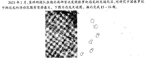 辽宁省2023-2024学年度下学期高一3月联考试卷（241590D）地理试卷答案。