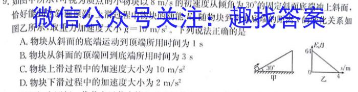 [阳光启学]2024届全国统一考试标准模拟信息卷(十)物理