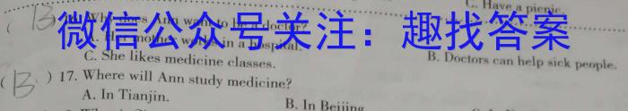 河北省2023-2024学年高三年级上学期期末考试英语试卷答案