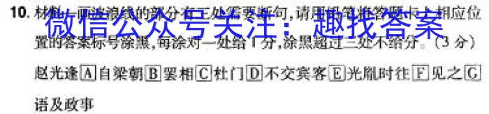 快乐考生 2024届双考信息卷·第八辑 锁定高考 冲刺卷(二)2语文