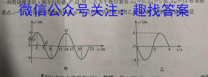 安徽省2024年高三高考适应性联考(243636D)物理`