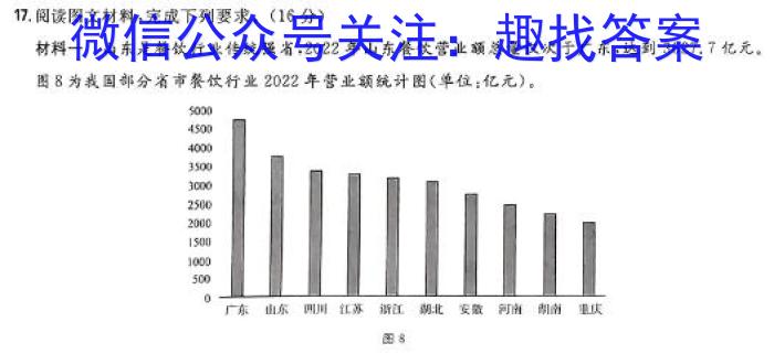 [今日更新]安徽省2025届八年级下学期阶段性练习（一）地理h