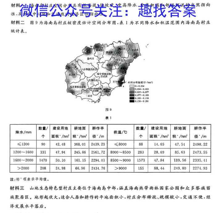 ［广东二模］2024年普通高等学校招生全国统一考试模拟测试（二）地理试卷答案