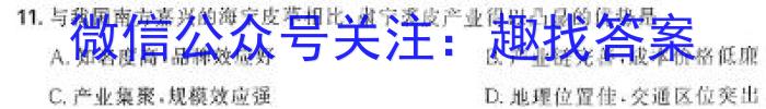 湖南省长沙市一中2024届高考适应性演练(二)2地理试卷答案