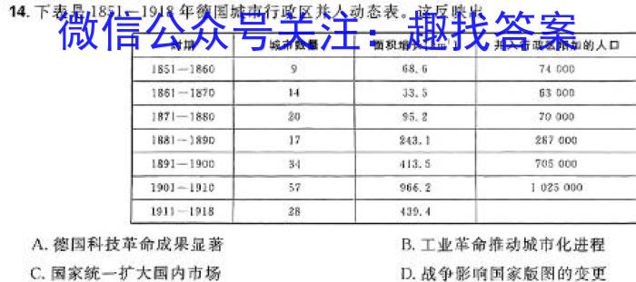 ［呼伦贝尔一模］呼伦贝尔市2024届高三年级第一次模拟考试历史试卷答案