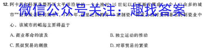 昆明市第一中学2024届高中新课标高三第七次高考仿真模拟历史试卷答案